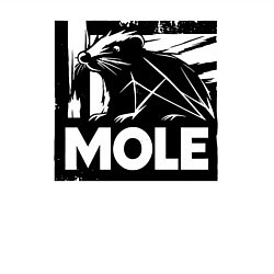 Свитшот хлопковый мужской Крот в стиле граффити, цвет: белый — фото 2