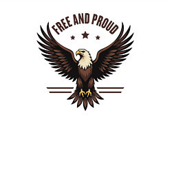 Свитшот хлопковый мужской Свободный и гордый орёл, цвет: белый — фото 2