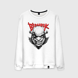 Свитшот хлопковый мужской Берсерк Шрек, цвет: белый