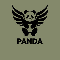 Свитшот хлопковый мужской Летающая панда, цвет: авокадо — фото 2