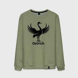 Мужской свитшот Страус с крыльями