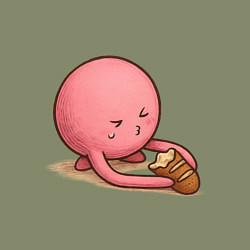 Свитшот хлопковый мужской Такопи ест хлеб, цвет: авокадо — фото 2