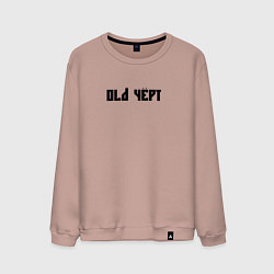 Свитшот хлопковый мужской Старый чёрт, цвет: пыльно-розовый