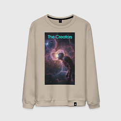 Свитшот хлопковый мужской The Creators - space giant, цвет: миндальный
