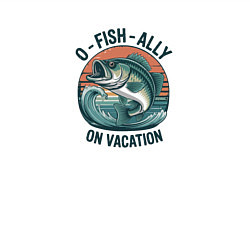 Свитшот хлопковый мужской Рыба выпрыгивает из воды, цвет: белый — фото 2