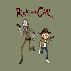 Свитшот хлопковый мужской Рик и Карл, цвет: авокадо — фото 2