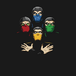 Свитшот хлопковый мужской Mortal kombat ninjas meme, цвет: черный — фото 2