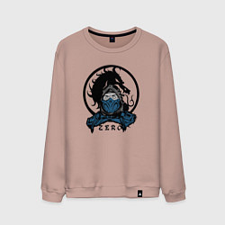 Свитшот хлопковый мужской Sub-zero fight, цвет: пыльно-розовый