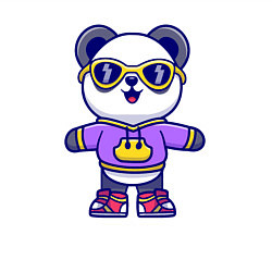 Свитшот хлопковый мужской Стиль панды, цвет: белый — фото 2