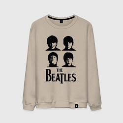 Свитшот хлопковый мужской Beatles исполнители, цвет: миндальный
