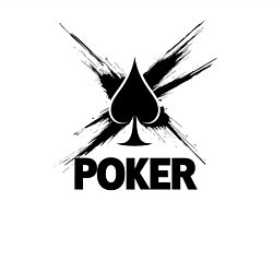 Свитшот хлопковый мужской Покер пики с брызгами, цвет: белый — фото 2