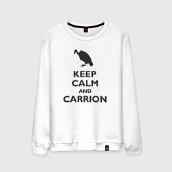 Свитшот хлопковый мужской Carrion, цвет: белый