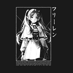 Свитшот хлопковый мужской Фрирен - old poster, цвет: черный — фото 2