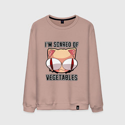 Мужской свитшот Некоарк - Neco Arc - I afraid of vegetables