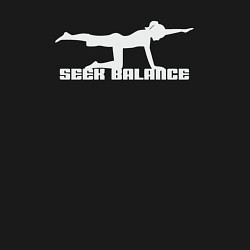 Свитшот хлопковый мужской Искать баланс, цвет: черный — фото 2