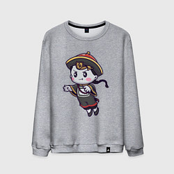 Свитшот хлопковый мужской Japan girl, цвет: меланж