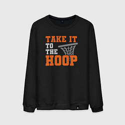 Свитшот хлопковый мужской Take it to the hoop, цвет: черный