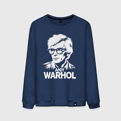 Свитшот хлопковый мужской Энди Уорхол в стиле стрит-арт, цвет: тёмно-синий