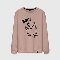 Мужской свитшот Сердитый котик призрак