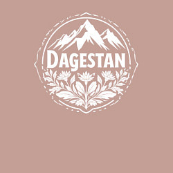 Свитшот хлопковый мужской Дагестан горные цветы, цвет: пыльно-розовый — фото 2