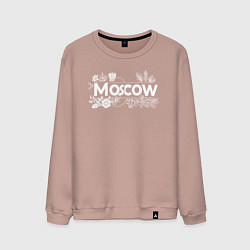 Мужской свитшот Москва в цветах