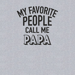Свитшот хлопковый мужской Любимые люди зовут меня папой, цвет: меланж — фото 2