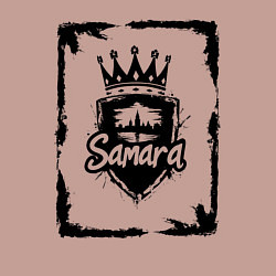 Свитшот хлопковый мужской Самара на щите с короной, цвет: пыльно-розовый — фото 2