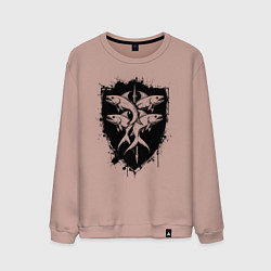 Мужской свитшот Четыре рыбы на щите