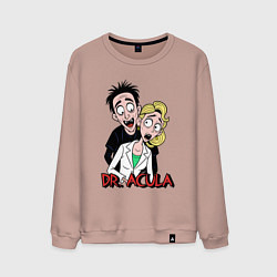 Свитшот хлопковый мужской Доктор Акула, цвет: пыльно-розовый