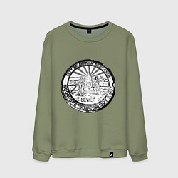 Свитшот хлопковый мужской Путешествие Небраска, цвет: авокадо