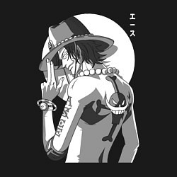 Свитшот хлопковый мужской One piece Луффи взрослый, цвет: черный — фото 2