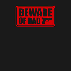 Свитшот хлопковый мужской Остерегайся папы, цвет: черный — фото 2