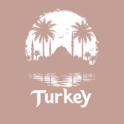 Свитшот хлопковый мужской Лунный силуэт Турции, цвет: пыльно-розовый — фото 2