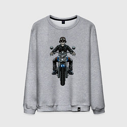 Свитшот хлопковый мужской Skeletor racer, цвет: меланж