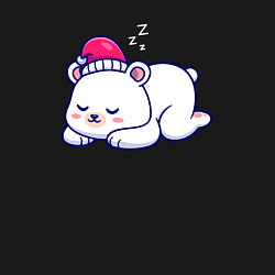 Свитшот хлопковый мужской Спящий мишка, цвет: черный — фото 2