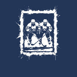 Свитшот хлопковый мужской Дуэль на льду, цвет: тёмно-синий — фото 2