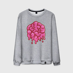 Свитшот хлопковый мужской Dripping brain, цвет: меланж