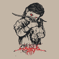 Свитшот хлопковый мужской Chelsea Grin: Demon Girl, цвет: миндальный — фото 2