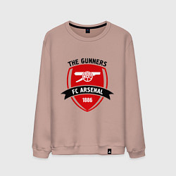 Свитшот хлопковый мужской FC Arsenal: The Gunners, цвет: пыльно-розовый