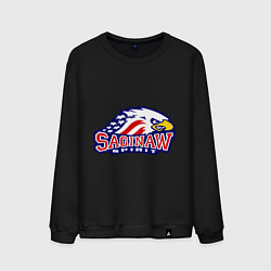 Свитшот хлопковый мужской HC Saginaw Spirit, цвет: черный