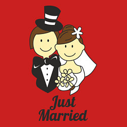 Свитшот хлопковый мужской Just Married - Молодожены, цвет: красный — фото 2