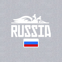 Свитшот хлопковый мужской Russia, цвет: меланж — фото 2