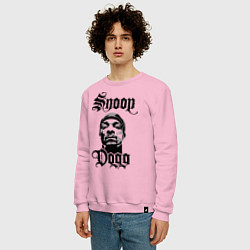 Свитшот хлопковый мужской Snoop Dogg Face, цвет: светло-розовый — фото 2