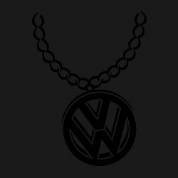 Свитшот хлопковый мужской VW медальон, цвет: черный — фото 2