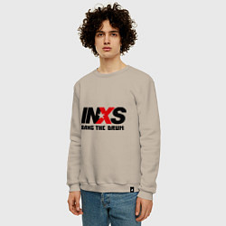 Свитшот хлопковый мужской INXS, цвет: миндальный — фото 2