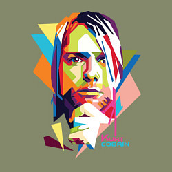 Свитшот хлопковый мужской Kurt Cobain: Colors, цвет: авокадо — фото 2