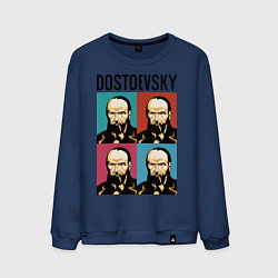 Свитшот хлопковый мужской Dostoevsky, цвет: тёмно-синий