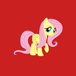 Свитшот хлопковый мужской Пони пегас Флаттершай, цвет: красный — фото 2