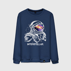 Свитшот хлопковый мужской Interstellar Spaceman, цвет: тёмно-синий