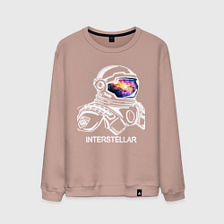 Свитшот хлопковый мужской Interstellar Spaceman, цвет: пыльно-розовый